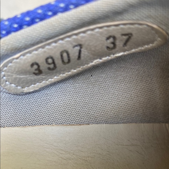 Prada Blue and White Women's Slip-On Shoes - Picture 9 of 10